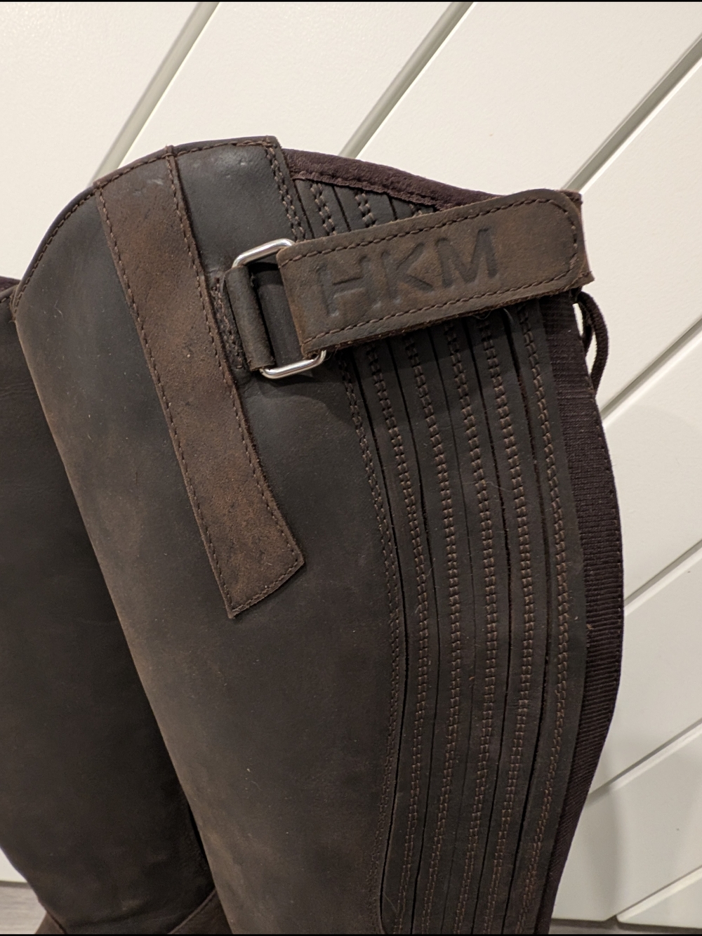 HKM Country Women Winter Tall Riding Boots in Dark Brown Leather - Picture 2 of 11